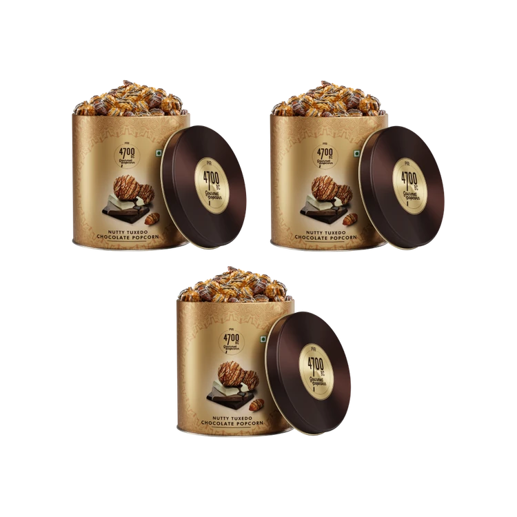 4700BC Nutty Tuxedo Chocolate Popcorn Gift Pack - Pack of 3