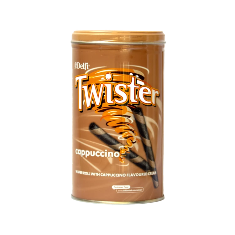 Delfi Twister Wafer Roll With Cappuccino Flavoured Cream