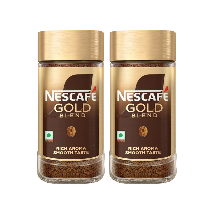 Nescafe Gold Blend - Premium Freeze Dried Instant Coffee - Pack of 2