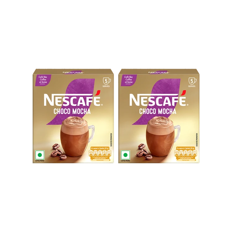 Nescafe Choco Mocha Coffee Premix (5 Sachets) - Pack of 2