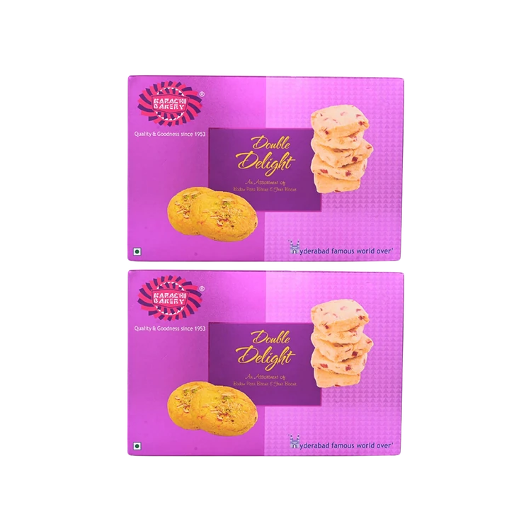 Karachi Bakery Double Delight Badam Pista & Fruit Bakery Cookies - Pack of 2