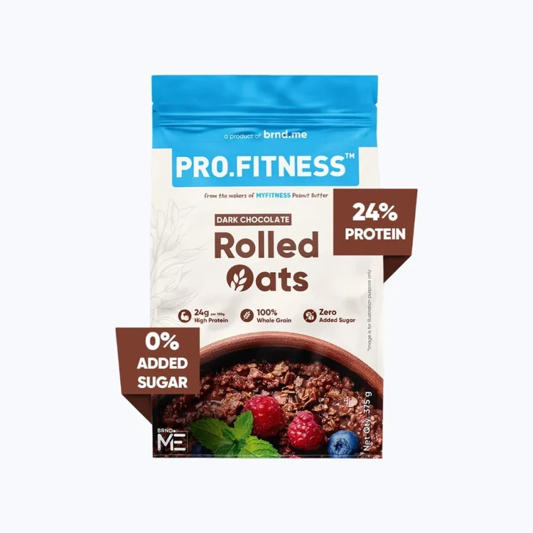 PRO.FITNESS 24 g High Protein Oats - Dark Chocolate No Refined Sugar