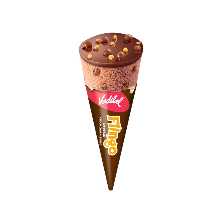 Vadilal Flingo Ice Cream Cone (Choco Crackle Disc)
