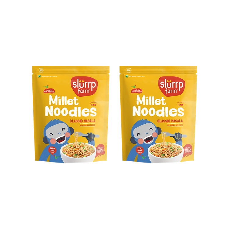 Slurrp Farm Classic Masala Foxtail Millet Noodles - Pack of 2