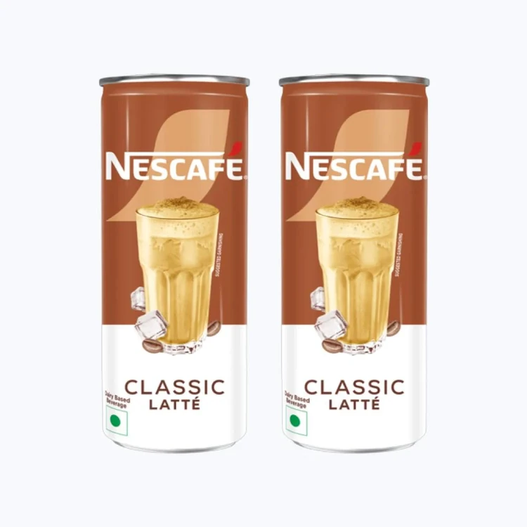 Nescafe Cafe Style Cold Coffee, Classic Latte - Pack of 2