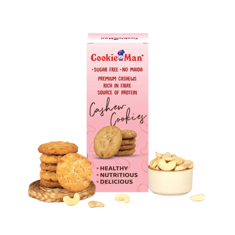 Cookieman Sugar Free Cashew Cookies Biscuits