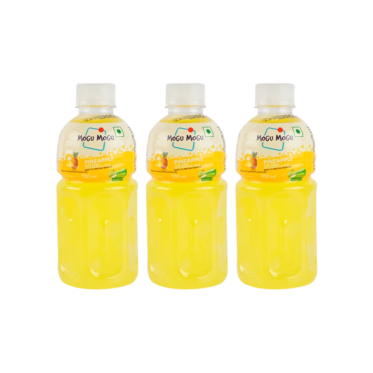 Mogu Mogu Pineapple Fruit Drink - Pack of 3
