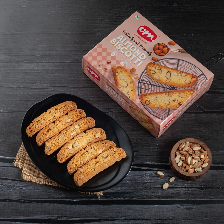 Om Sweets Almond Biscotti