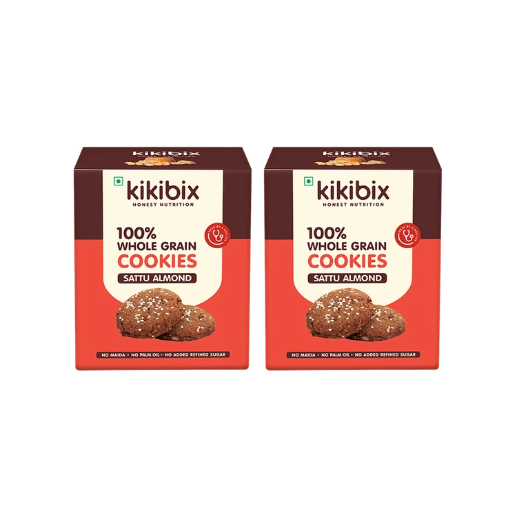 Kikibix Sattu Almond Protein Cookies