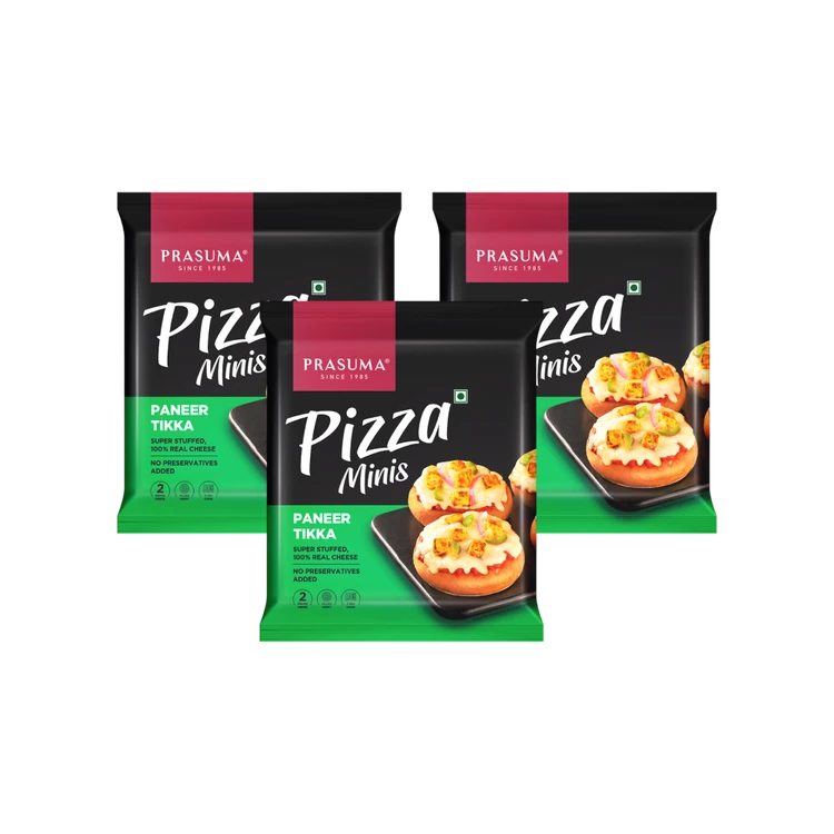 Prasuma Paneer Tikka Pizza Minis - Pack of 3