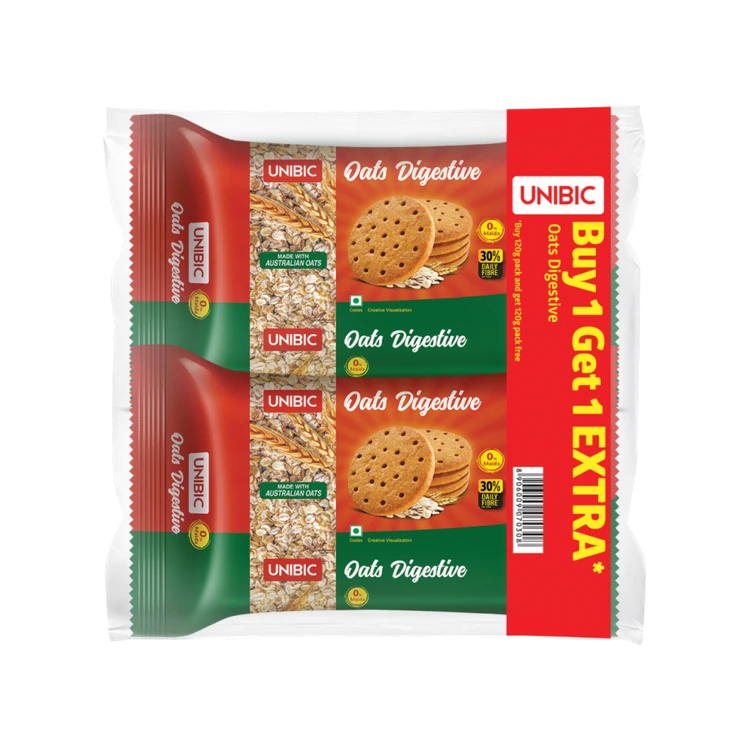 Unibic Oatmeal Digestive Cookies - Buy 1 Get 1 Free