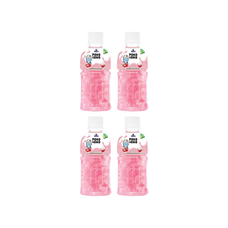 Poko Loko Lychee Nata Juice - Pack of 4