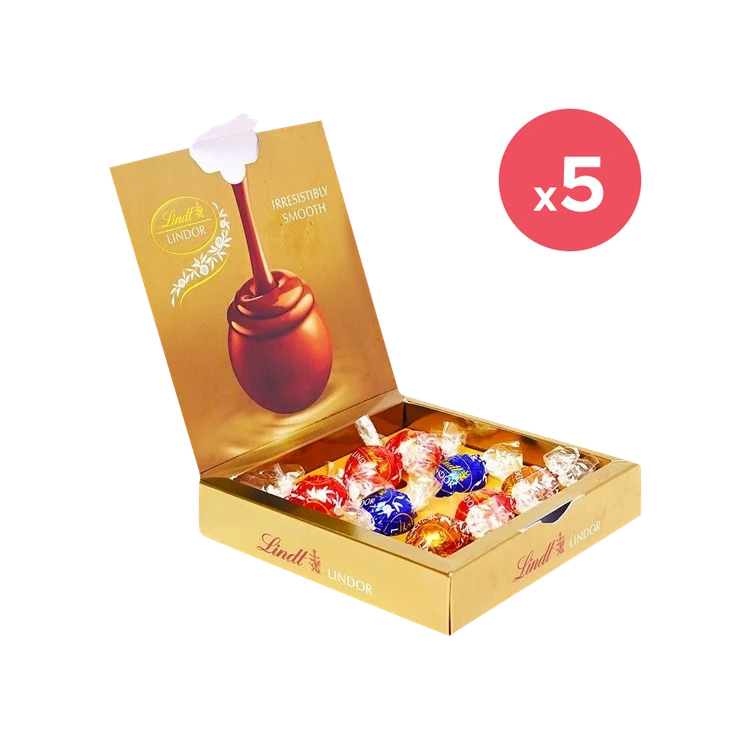 Lindt Lindor Assorted Chocolate Gift Pack - Pack of 5