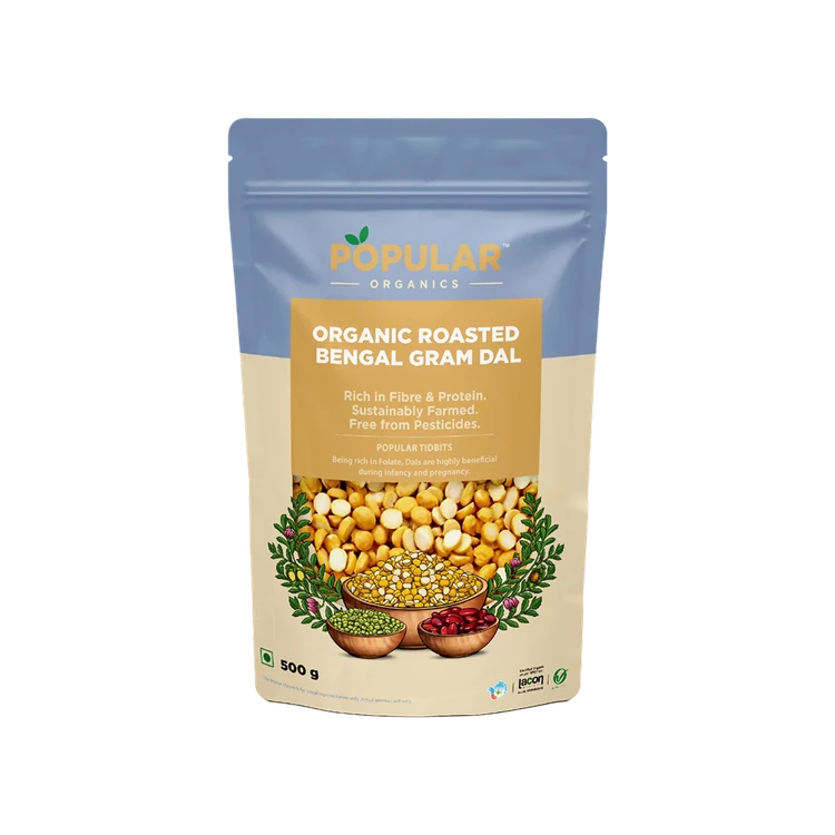 Popular Organics Bengal Roasted Organic Chana Dal