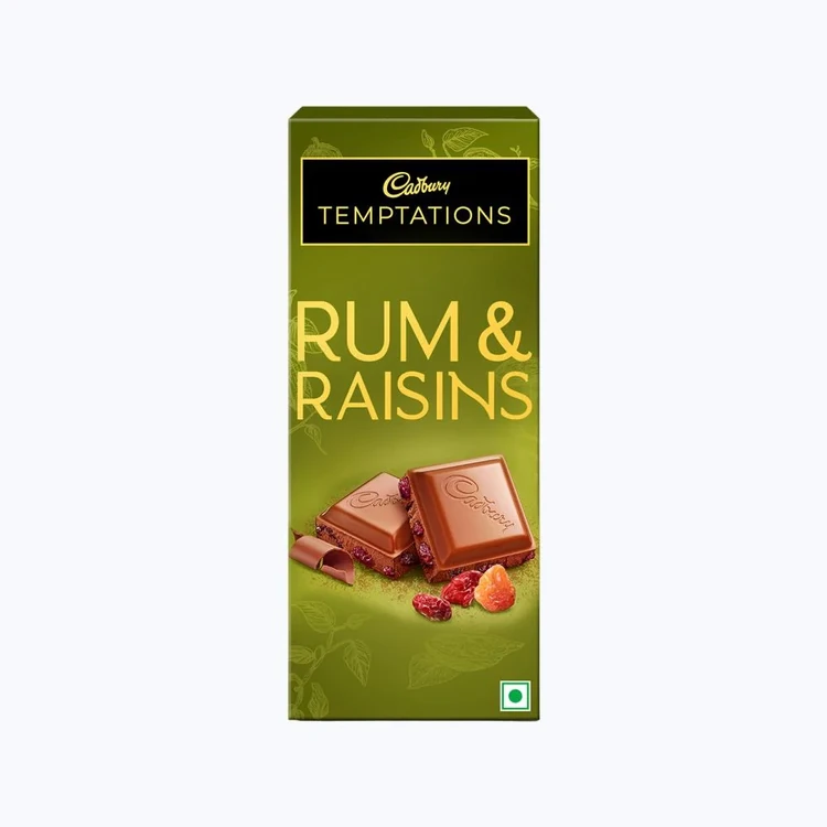 Cadbury Temptations Rum & Raisins Premium Milk Chocolate Bar