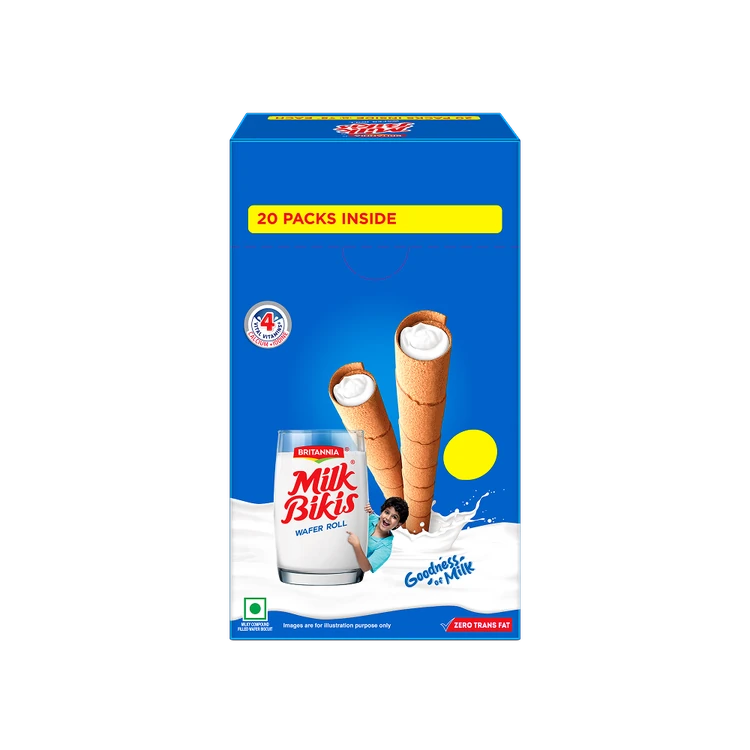 Britannia Milk Bikis Wafer Roll