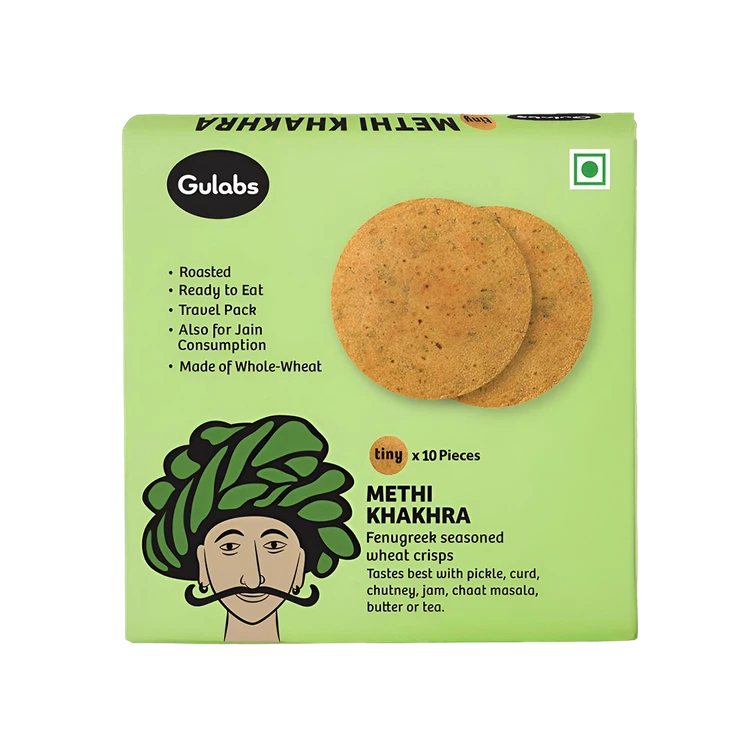 Gulabs Tiny Methi Khakhra