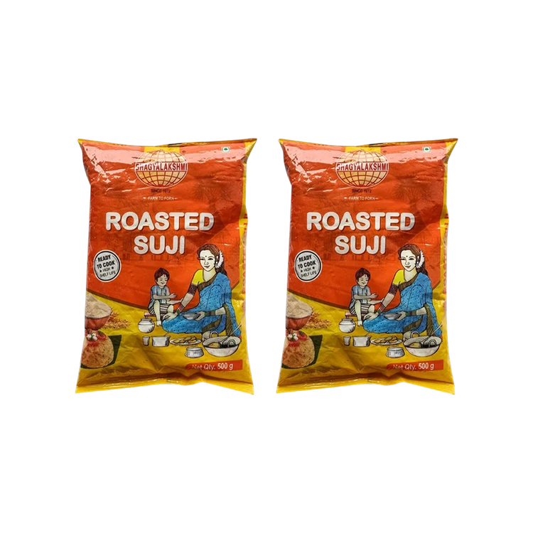 Bhagyalakshmi Roasted Sooji/Rava - Pack of 2 (Hurida Rave)