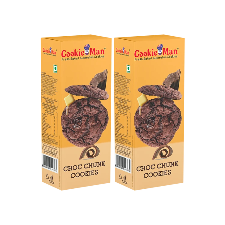 Cookieman Choc Chunk Chocolate Cookies Biscuits - Pack of 2