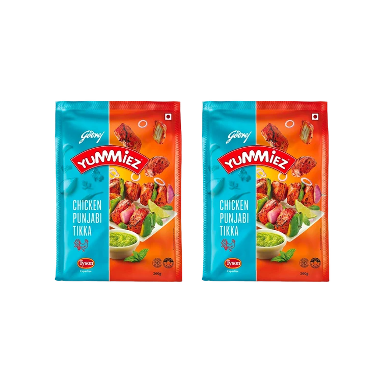 Godrej Yummiez Punjabi Chicken Tikka (Frozen) - Pack of 2