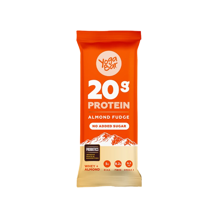 Yoga Bar 20g Protein Almond Fudge Protein Bar (No Added Sugar)