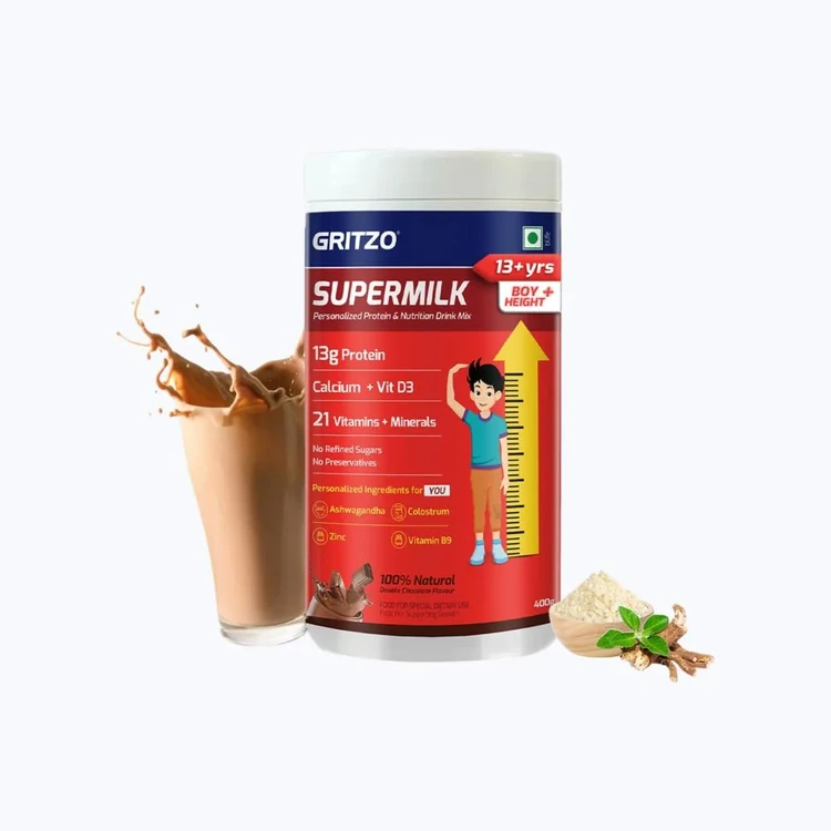 Gritzo SuperMilk Boy Height+ Drink Mix (13+ Years)