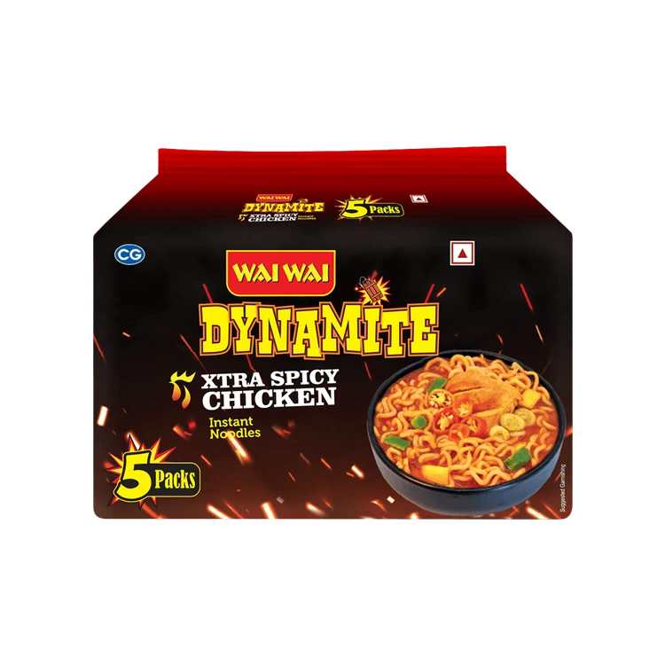 Wai Wai Xtra Spicy Dynamite Chicken Flavoured Instant Noodles