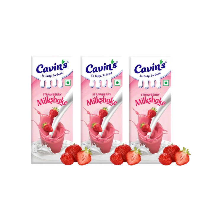 Cavin's Strawberry Milkshake - Pack of 3