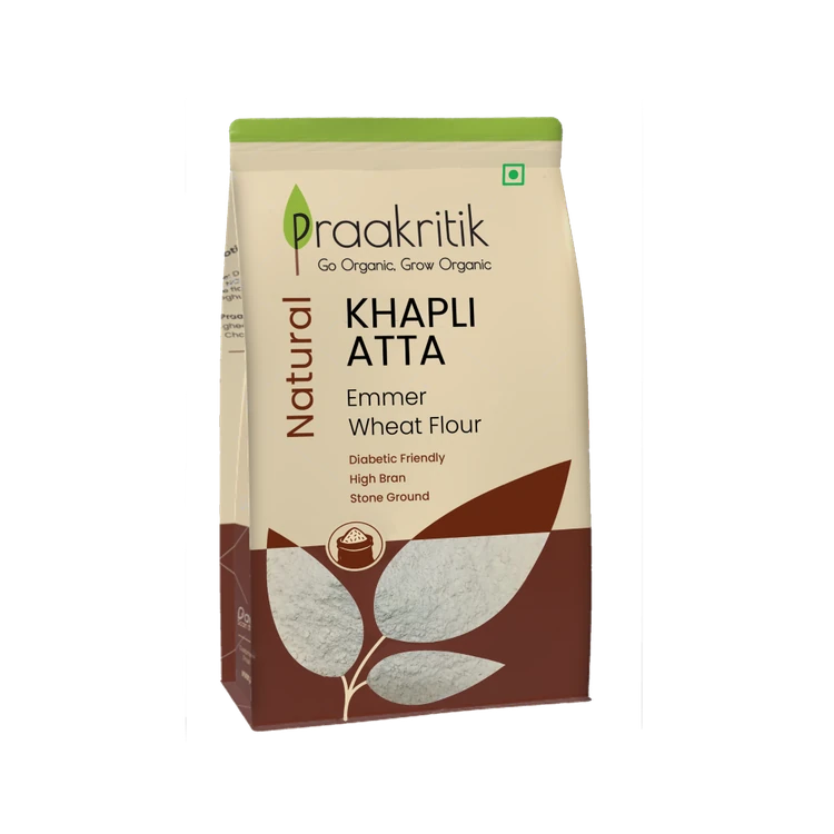 Praakritik Natural Organic Khapli Wheat Atta - 1 Kg