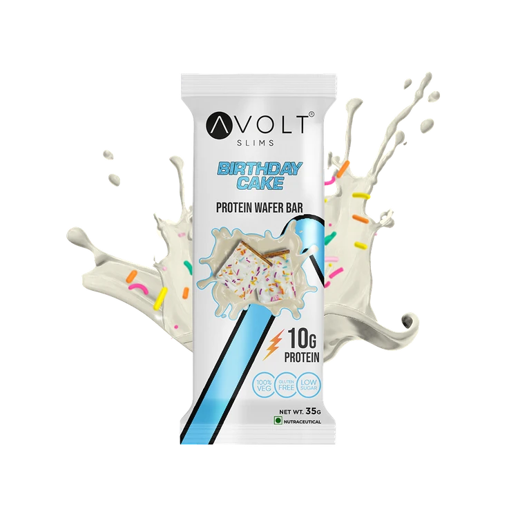 Avolt Slims Birthday Cake Protein Wafer Bar