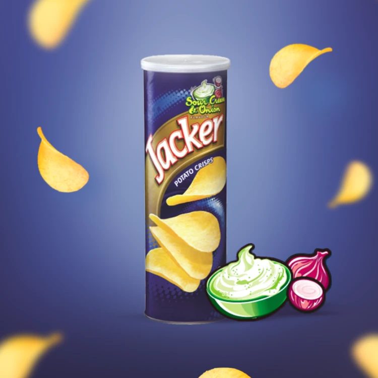 Jacker Sour Cream & Onion Potato Chips