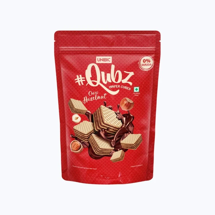 Unibic Qubz Choco Hazelnut Wafer Cube