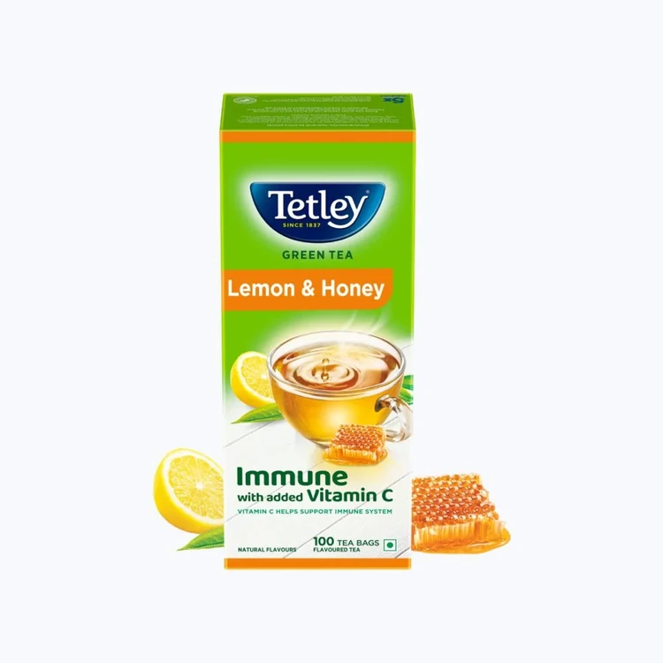Tetley Lemon & Honey Green Tea Bags (with added Vitamin C)