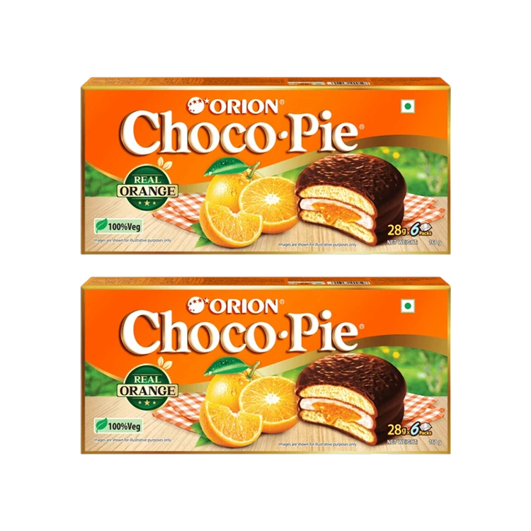 Orion Orange Choco Pie - Pack of 2