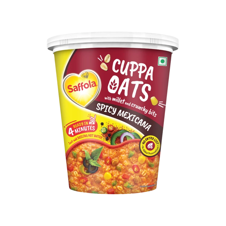 Saffola Cuppa Flavoured Oats (Spicy Mexicana)