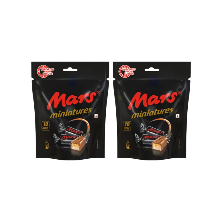 Mars Minis Nougat & Caramel Filled Bar Chocolate Pack - Pack of 2