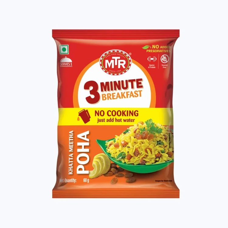 MTR 3 Minute Khatta Meetha Poha Breakfast Mix