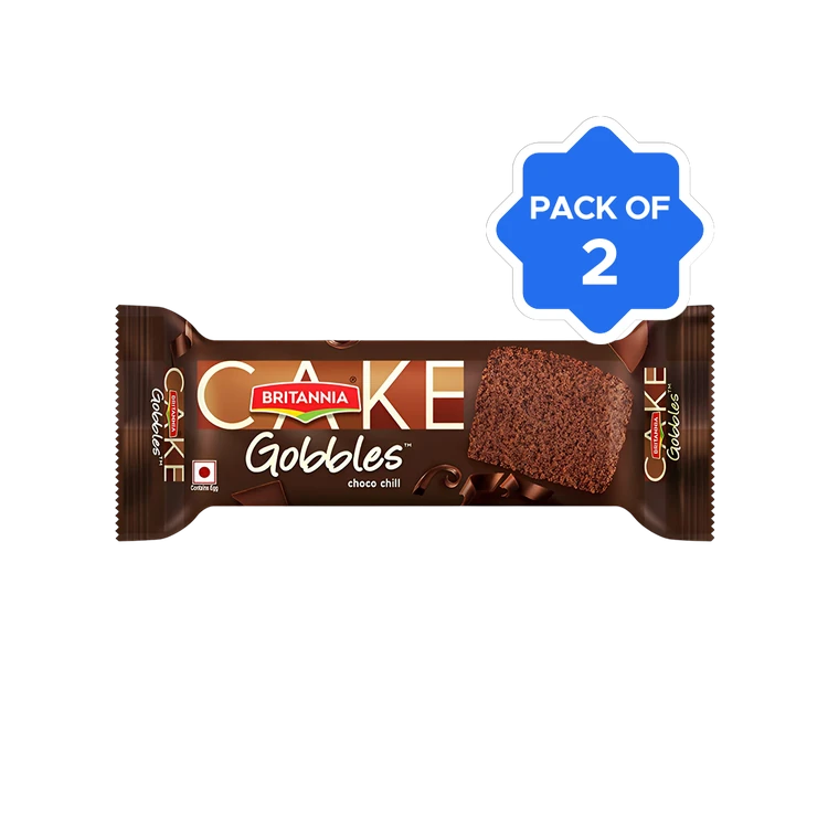 Britannia Gobbles Choco Chill Slice Cake - Pack of 2