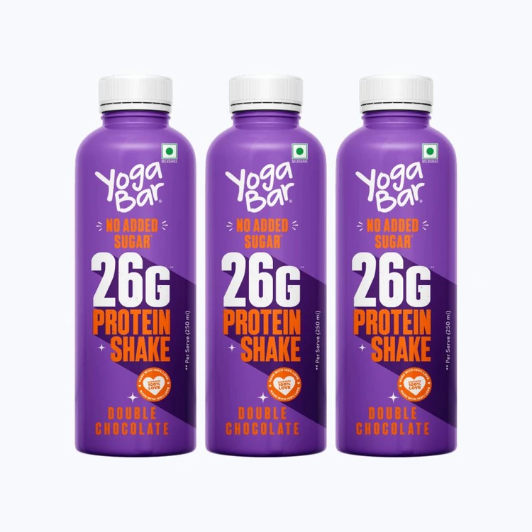 Yoga Bar 26 g Protein Milkshake (Double Chocolate) - Pack of 3
