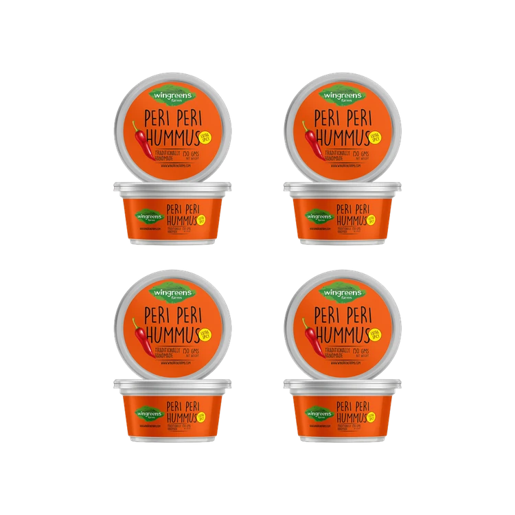 Wingreens Farms Peri Peri Hummus Dip - Pack of 4