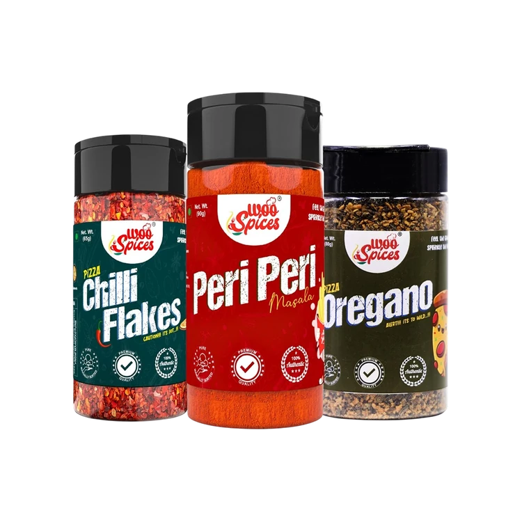 WOOSPICES Peri Peri, Oregano & Chilli Flakes