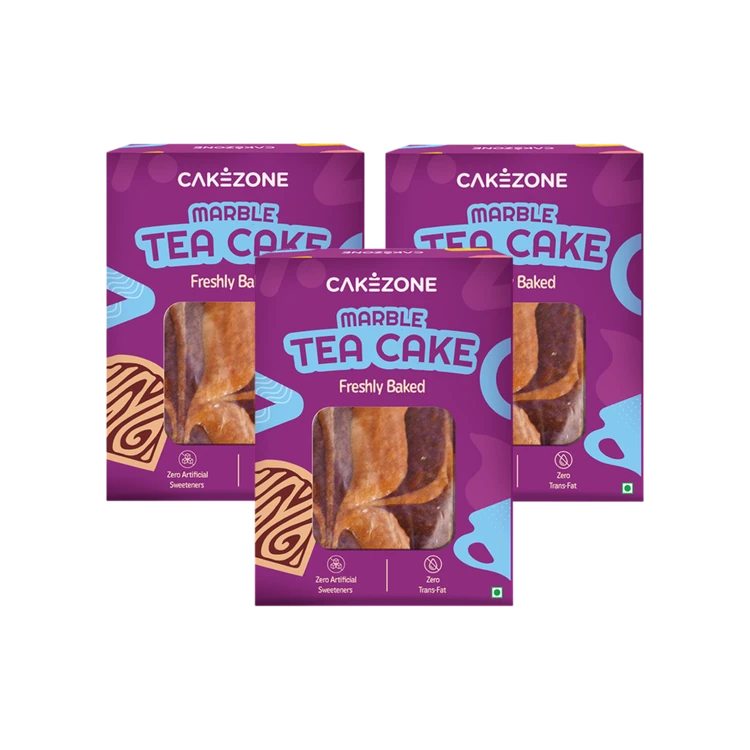 CakeZone Marble Teacake - Pack of 3