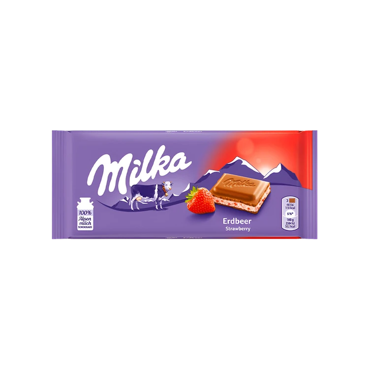 Milka Strawberry Chocolate Bar
