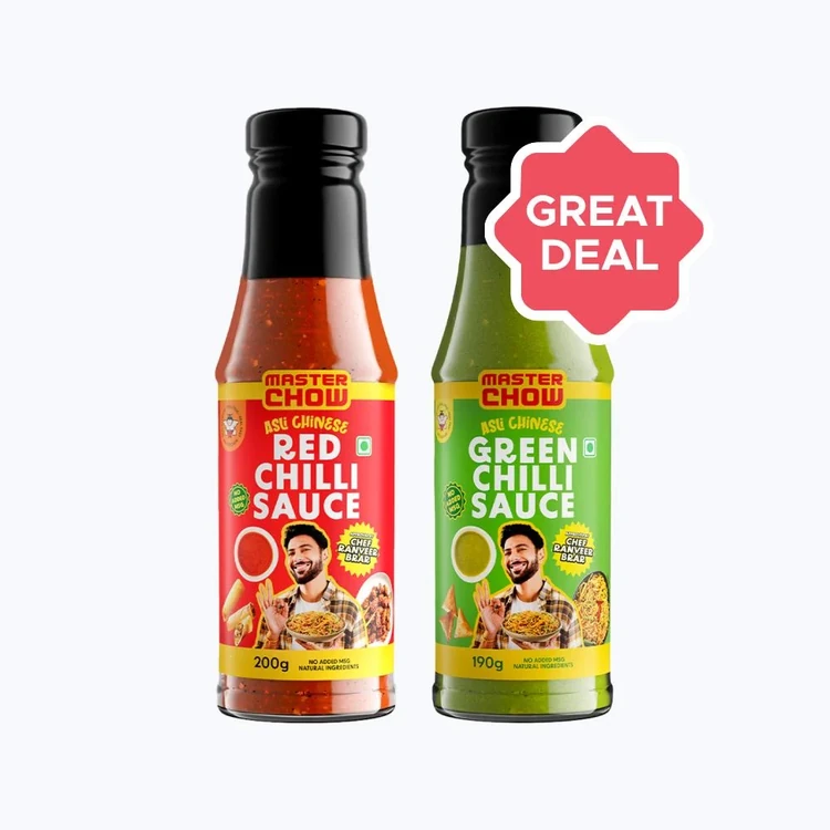 MasterChow Red Chilli Sauce + Green Chilli Sauce Combo