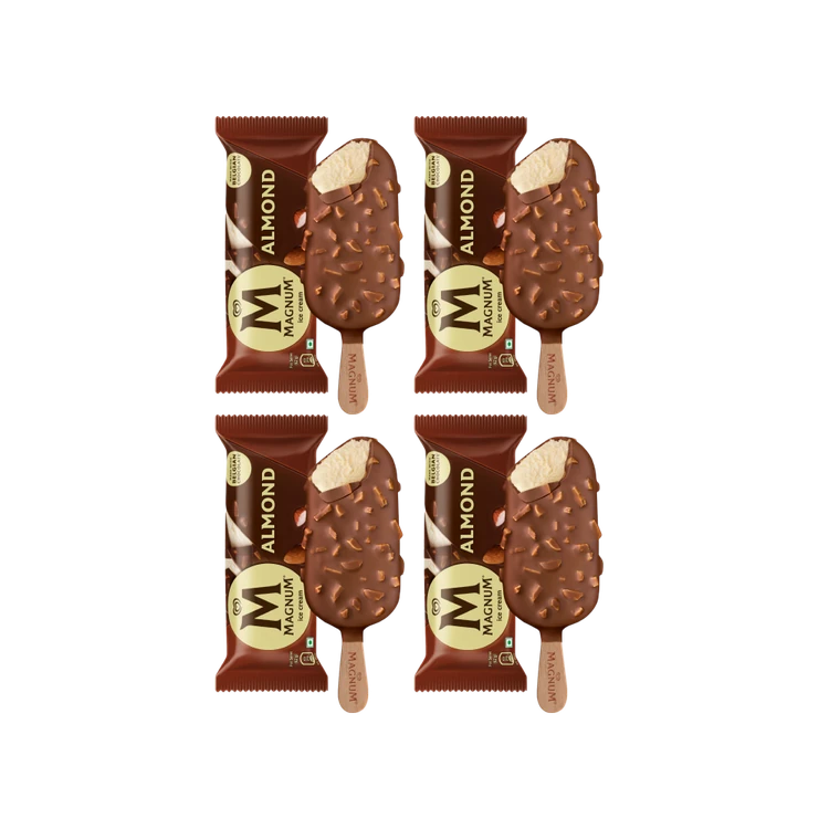 Kwality Walls Magnum Almond Ice Cream Stick - Pack of 4