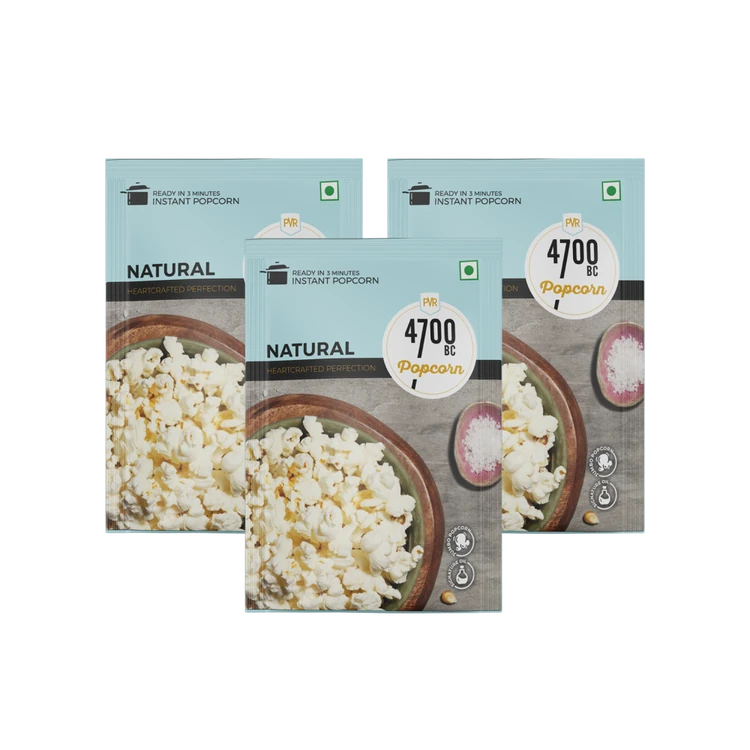 4700BC Instant Natural Popcorn Jumbo Size - Pack of 3