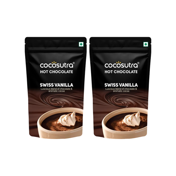 Cocosutra Swiss Vanilla Hot Chocolate - Pack of 2