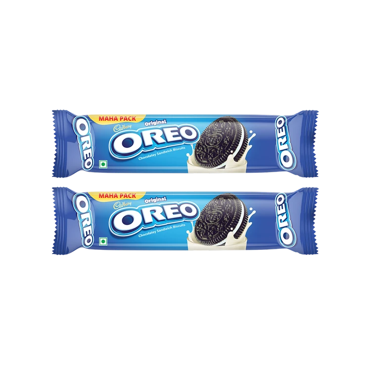 Cadbury Oreo Vanilla Flavour Sandwich Cream Biscuits - Pack of 2