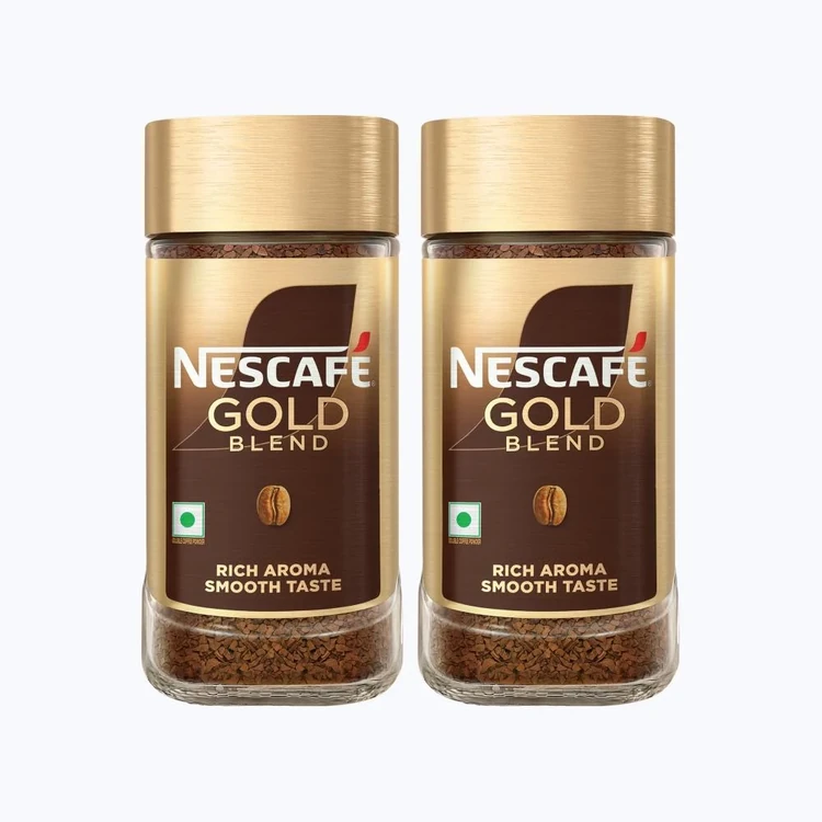 Nescafe Gold Blend - Premium Freeze Dried Instant Coffee - Pack of 2