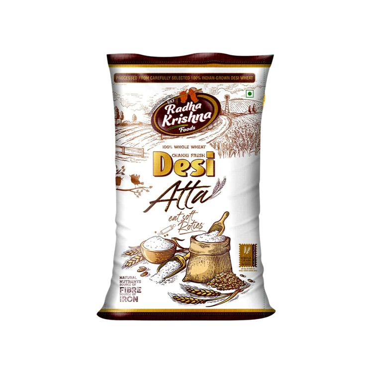 Rkf Radha Krishna Foods Chakki Fresh Desi Atta